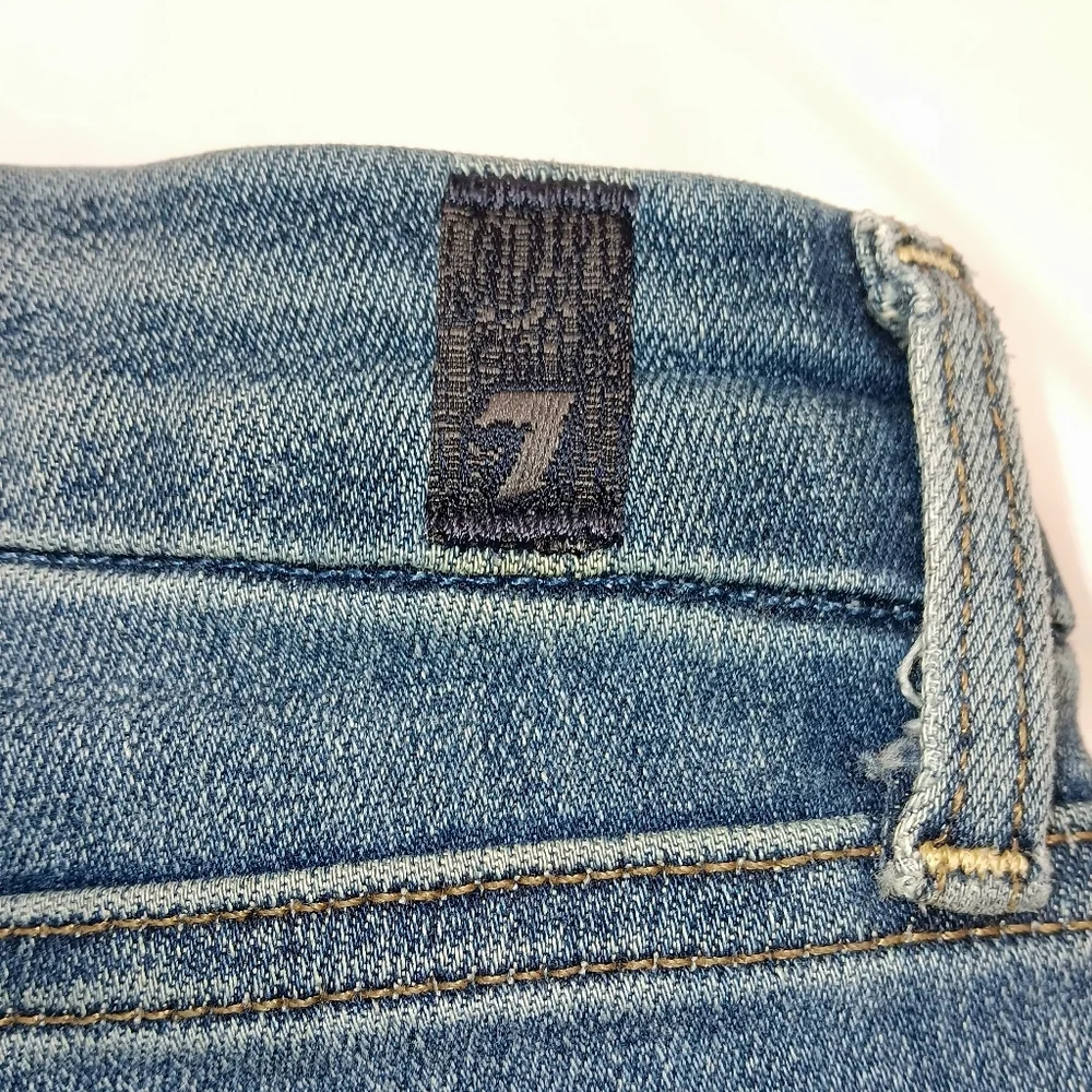 7 For All Mankind Ladies 24 Kimmie Straight Leg Designer Blue Denim Jeans, USA - Picture 8 of 12